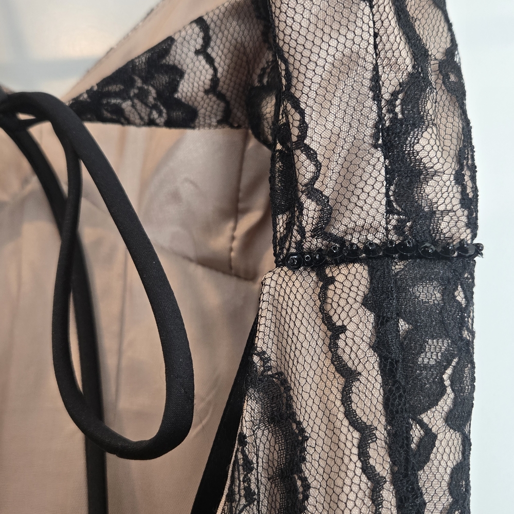 Open Back Black Lace Dress - Picture 5 of 6